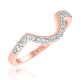 Photo of Camellia 1/2 ct tw. Diamond Same Sex Ladies Band Set 14K Rose Gold [BT230RL]