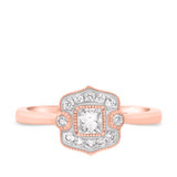 Photo of Yasmine 1/3 ct tw. Diamond Princess Solitaire Engagement Ring 10K Rose Gold [BT217RE-P023]