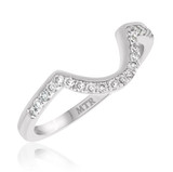 Photo of Camellia 1/2 ct tw. Diamond Same Sex Ladies Band Set 10K White Gold [BT230WL]