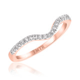 Photo of Coral 1 3/4 Carat T.W. Morganite and Diamond Trio Matching Wedding Ring Set 14K Rose Gold [BT226RL]