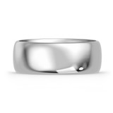 Photo of Hudson-8mm Traditional Mens Wedding Band 14K White Gold. [BT346WM]