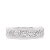 Photo of Amira 1/2 ct tw. Black Diamond (Treated) Same Sex Mens Band Set 10K White Gold [BT211WM]