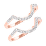 Photo of Nea 3/8 ct tw. Diamond Same Sex Ladies Band Set 14K Rose Gold [WL231R]