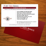 Xiamara 1/2 ct tw. Blue Diamond (Treated) Round Solitaire Engagement Ring 14K Rose Gold