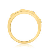 Photo of Amira 1/2 ct tw. Black Diamond (Treated) Same Sex Mens Band Set 14K Yellow Gold [BT211YM]