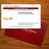 Hudson Comfort Fit-4mm Traditional Mens Wedding Band 10K Yellow Gold.