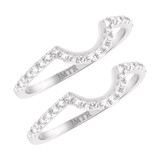 Photo of Peony 3/8 ct tw. Diamond Same Sex Ladies Band Set 14K White Gold [WL232W]