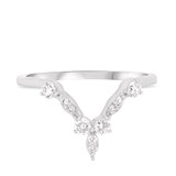 Photo of Petal 2 1/2 Carat T.W. Morganite and Diamond Matching Bridal Ring Set 10K White Gold [BT233WL]