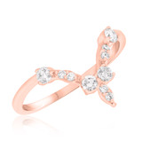 Photo of Petal 1/2 ct tw. Diamond Same Sex Ladies Band Set 10K Rose Gold [BT233RL]