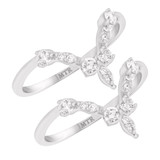 Photo of Petal 1/2 ct tw. Diamond Same Sex Ladies Band Set 14K White Gold [WL233W]