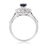 Photo of Bee 1 1/3 Carat T.W. Sapphire and diamond Engagement Ring 14K White Gold [BT221WE-C000]