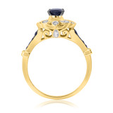 Photo of Bee 1 1/3 Carat T.W. Sapphire and diamond Engagement Ring 14K Yellow Gold [BT221YE-C000]