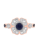 Photo of Farida 1 1/5 Carat T.W. Sapphire and diamond Engagement Ring 10K Rose Gold [BT222RE-C000]