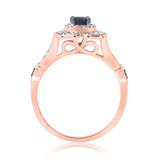 Photo of Farida 1 1/5 Carat T.W. Sapphire and diamond Engagement Ring 10K Rose Gold [BT222RE-C000]