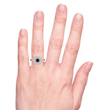 Photo of Farida 1 1/5 Carat T.W. Sapphire and diamond Engagement Ring 10K Rose Gold [BT222RE-C000] [HT]