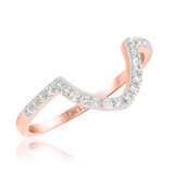 Photo of Lulu 1/2 ct tw. Diamond Same Sex Ladies Band Set 10K Rose Gold [BT234RL]