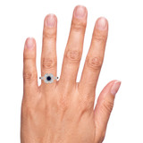 Photo of Farida 1 1/5 Carat T.W. Sapphire and diamond Engagement Ring 14K Rose Gold [BT222RE-C000] [HT-2]