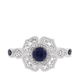 Photo of Farida 1 1/5 Carat T.W. Sapphire and diamond Engagement Ring 10K White Gold [BT222WE-C000]