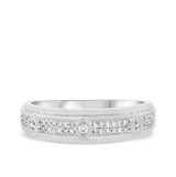 Photo of Rehana 1/2 ct tw. Black Diamond (Treated) Same Sex Mens Band Set 10K White Gold [BT214WM]