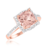 Photo of Milly 2 1/3 CT. T.W. Morganite and Diamond Matching Bridal Ring Set 10K Rose Gold [BT235RE-C000]