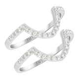 Photo of Lulu 1/2 ct tw. Diamond Same Sex Ladies Band Set 14K White Gold [WL234W]