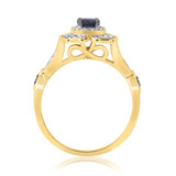 Photo of Farida 1 1/5 CT. T.W. Sapphire and diamond Engagement Ring 14K Yellow Gold [BT222YE-C000]
