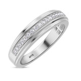 Photo of Salima 1/2 ct tw. Diamond Same Sex Mens Band Set 10K White Solid Gold [BT215WM]