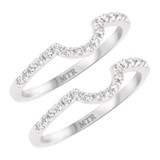 Photo of Milly 1/3 ct tw. Diamond Same Sex Ladies Band Set 14K White Gold [WL235W]