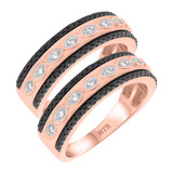 Photo of Soraya 7/8 ct tw. Black Diamond (Treated) Same Sex Mens Band Set 10K Rose Gold [WM216R]