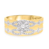 Photo of Luca 1/3 Carat T.W. Diamond Fancy Cluster Bridal Set 14K Yellow Gold [BR247Y-C000]