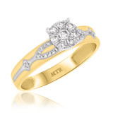 Photo of Luca 1/3 Carat T.W. Diamond Fancy Cluster Bridal Set 14K Yellow Gold [BT247YE-C000]