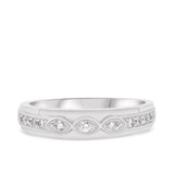 Photo of Nea 1 3/4 Carat T.W. Morganite and Diamond Trio Matching Wedding Ring Set 14K White Gold [BT213WM]