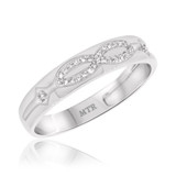 Photo of Luca 1/7 ct tw. Diamond Same Sex Ladies Band Set 14K White Gold [BT247WL]