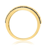 Photo of Soraya 7/8 ct tw. Black Diamond (Treated) Same Sex Mens Band Set 10K Yellow Gold [BT216YM]