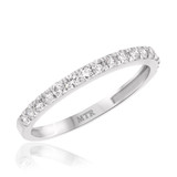 Photo of River 3/4 ct tw. Diamond Same Sex Ladies Band Set 10K White Gold [BT248WL]