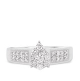 Photo of Jay 2/3 Carat T.W. Diamond Pear Cluster Bridal Set 10K White Gold [BT250WE-C000]