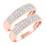 Photo of Jay 3/8 ct tw. Diamond Same Sex Ladies Band Set 14K Rose Gold [WL250R]