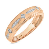 Photo of Petal 2 3/4 Carat T.W. Morganite and Diamond Trio Matching Wedding Ring Set 10K Rose Gold [BT207RM]
