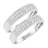 Photo of Jay 3/8 ct tw. Diamond Same Sex Ladies Band Set 10K White Gold [WL250W]