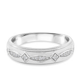 Photo of Petal 2 3/4 CT. T.W. Morganite and Diamond Trio Matching Wedding Ring Set 10K White Gold [BT207WM]