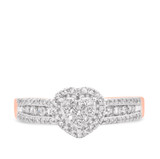 Photo of Amir 7/8 CT. T.W. Diamond Fancy Cluster Bridal Set 14K Rose Gold [BT251RE-C000]