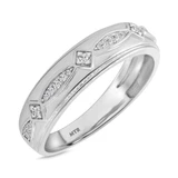 Photo of Petal 2 3/4 CT. T.W. Morganite and Diamond Trio Matching Wedding Ring Set 14K White Gold [BT207WM]