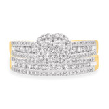 Photo of Amir 7/8 Carat T.W. Diamond Fancy Cluster Bridal Set 10K Yellow Gold [BR251Y-C000]