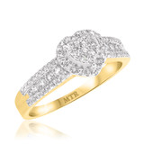 Photo of Amir 7/8 Carat T.W. Diamond Fancy Cluster Bridal Set 10K Yellow Gold [BT251YE-C000]