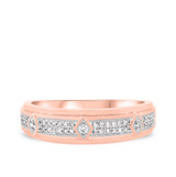 Photo of Lulu 2 1/3 CT. T.W. Morganite and Diamond Trio Matching Wedding Ring Set 10K Rose Gold [BT214RM]