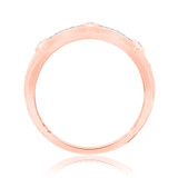 Photo of Lulu 2 1/3 CT. T.W. Morganite and Diamond Trio Matching Wedding Ring Set 10K Rose Gold [BT214RM]