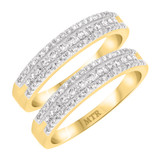 Photo of Amir 3/4 ct tw. Diamond Same Sex Ladies Band Set 10K Yellow Gold [WL251Y]
