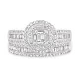 Photo of Weston 1 1/5 Carat T.W. Diamond Fancy Cluster Bridal Set 10K White Gold [BR253W-C000]