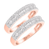 Photo of Weston 7/8 ct tw. Diamond Same Sex Ladies Band Set 10K Rose Gold [WL253R]