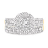 Photo of Weston 1 1/5 CT. T.W. Diamond Fancy Cluster Bridal Set 10K Yellow Gold [BR253Y-C000]